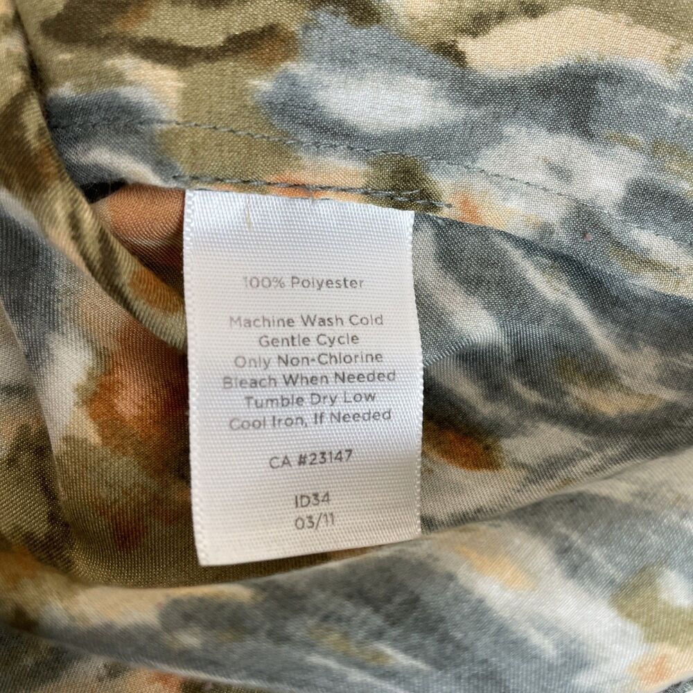 Talbots Petites 6p Blouse Gray Brown Multi Sleeveless Top - Picture 7 of 7
